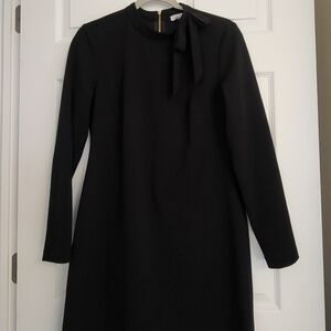 Calvin Klein Black Long Sleeve Dress with Bow